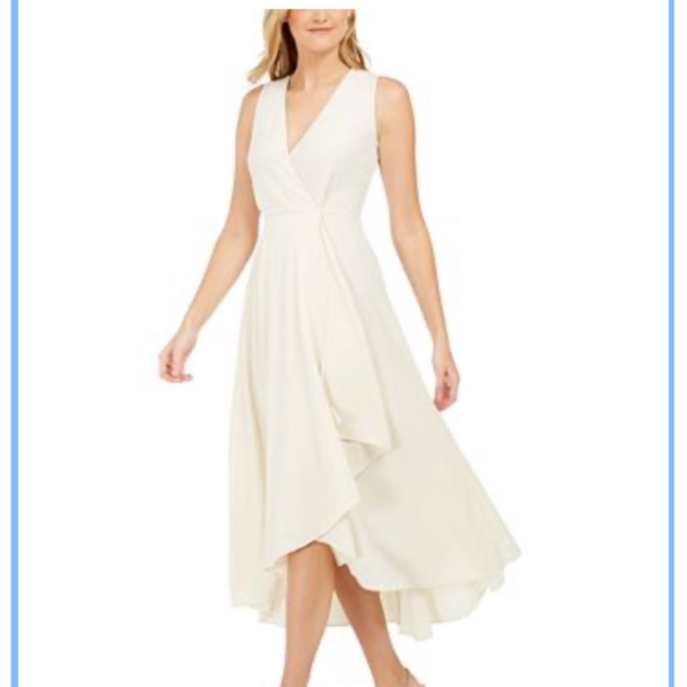 Calvin Klein Raffled faux wrap dress - Picture 1 of 8